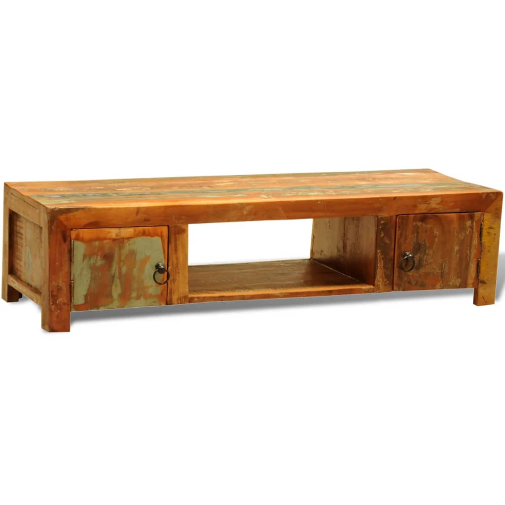 vidaXL TV Stand with 2 Doors Reclaimed Wood Vintage-4