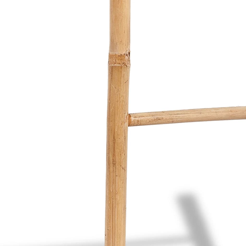 vidaXL Towel Ladder with 6 Rungs Bamboo Bathroom Rack Organizer Stand Hanger-2