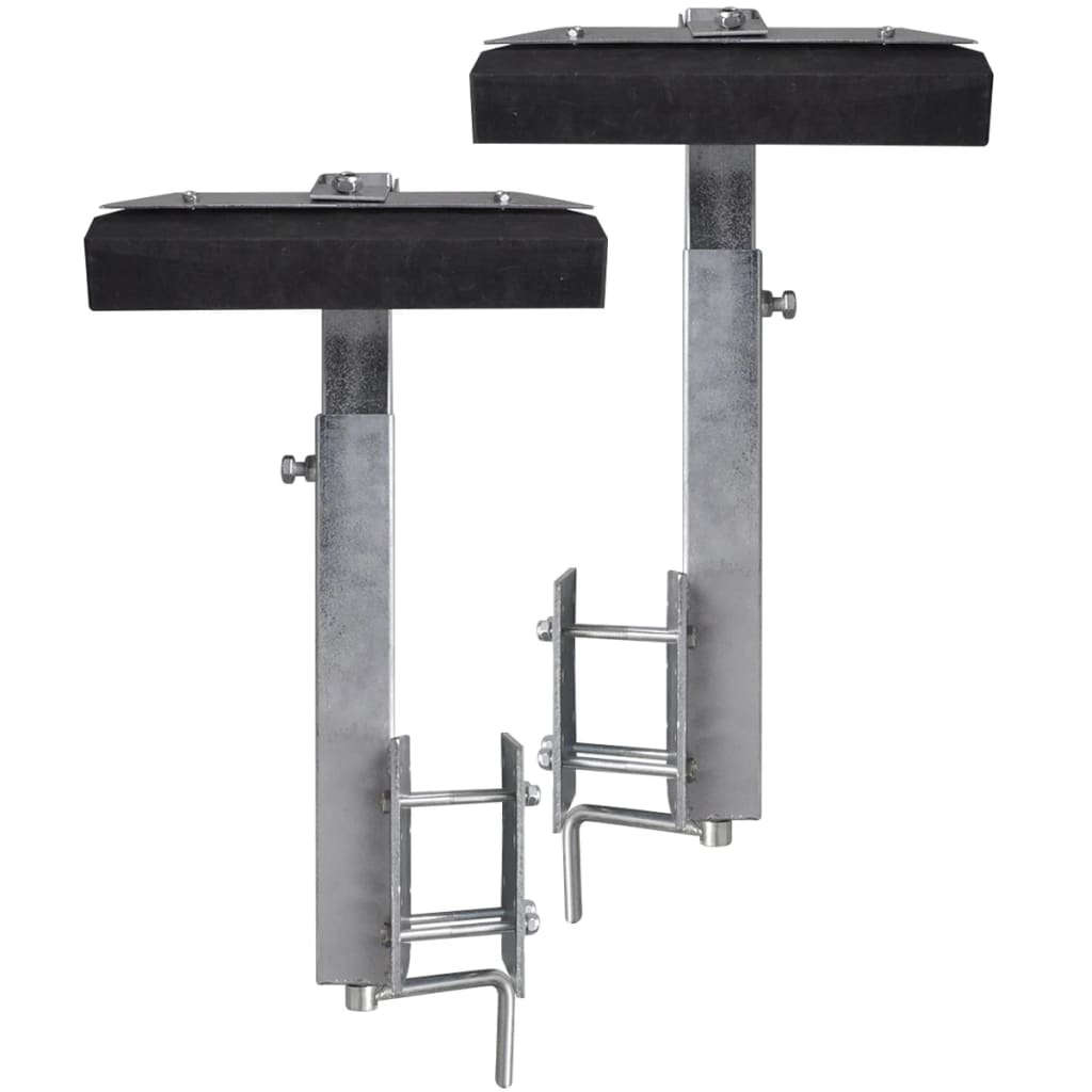 vidaXL Boat Trailer Solid Bar Bow Support Set of 2 24.8"-34.6"-3