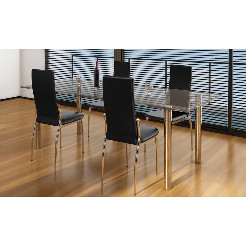 vidaXL Dining Chairs Accent Side Chair for Living Room Bedroom Faux Leather-4