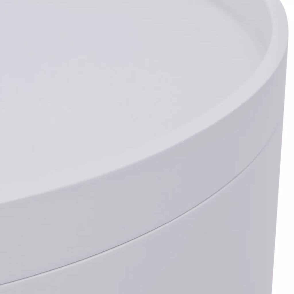 vidaXL Side Table with Serving Tray Accent Sofa End Table Furniture Round-1