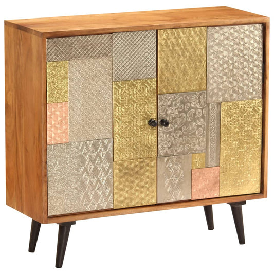 vidaXL Sideboard 31.4"x11.8"x29.5" Solid Acacia Wood-0