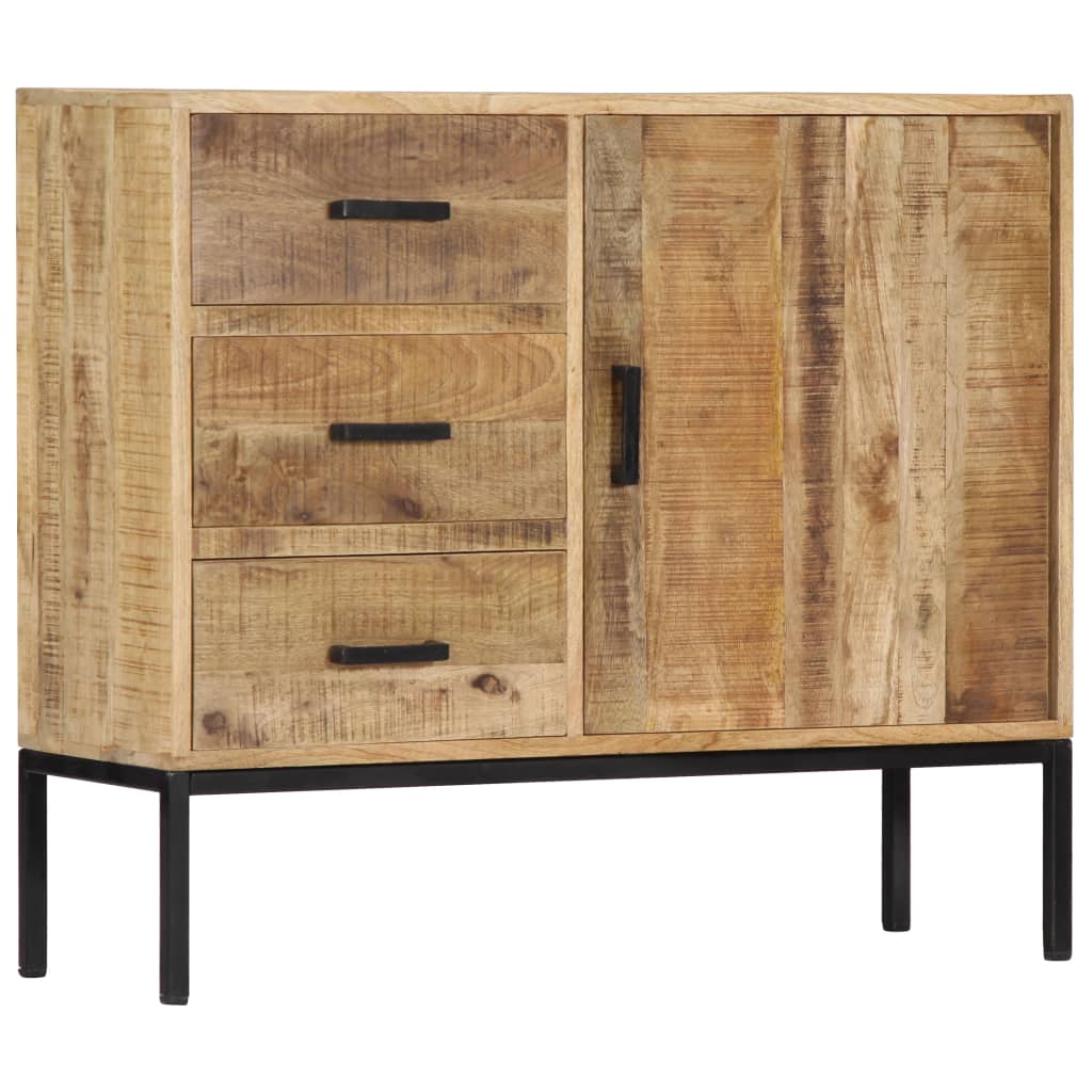 vidaXL Sideboard 34.6"x11.8"x28" Solid Mango Wood-1