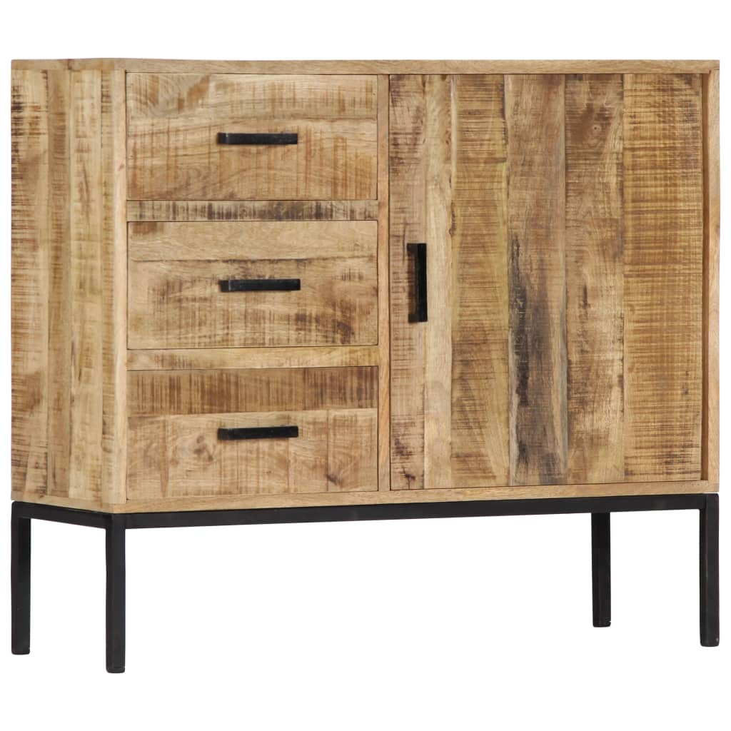 vidaXL Sideboard 34.6"x11.8"x28" Solid Mango Wood-0