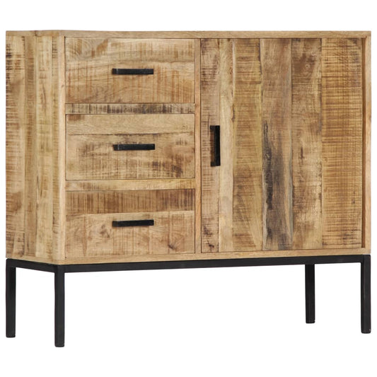 vidaXL Sideboard 34.6"x11.8"x28" Solid Mango Wood-0