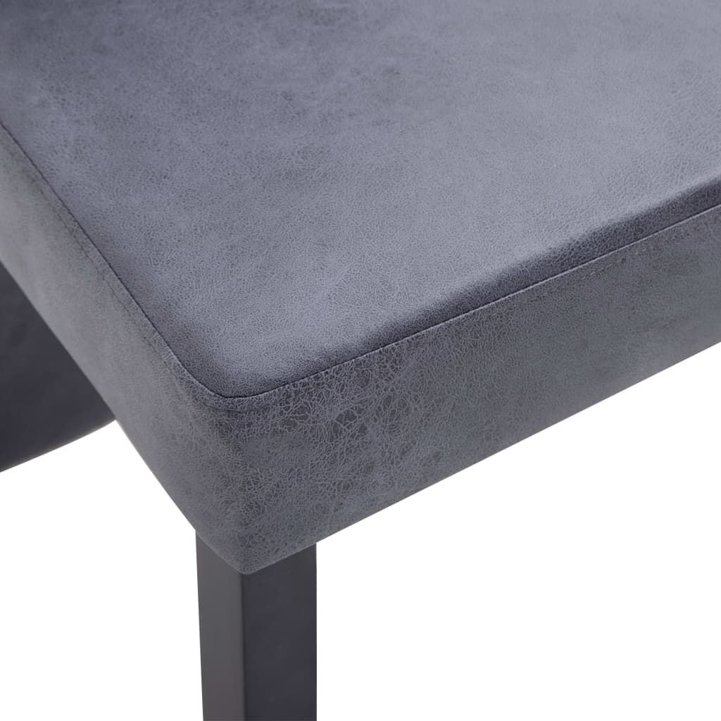 vidaXL Dining Chairs Accent Side Chair for Home Kitchen Faux Suede Leather-3