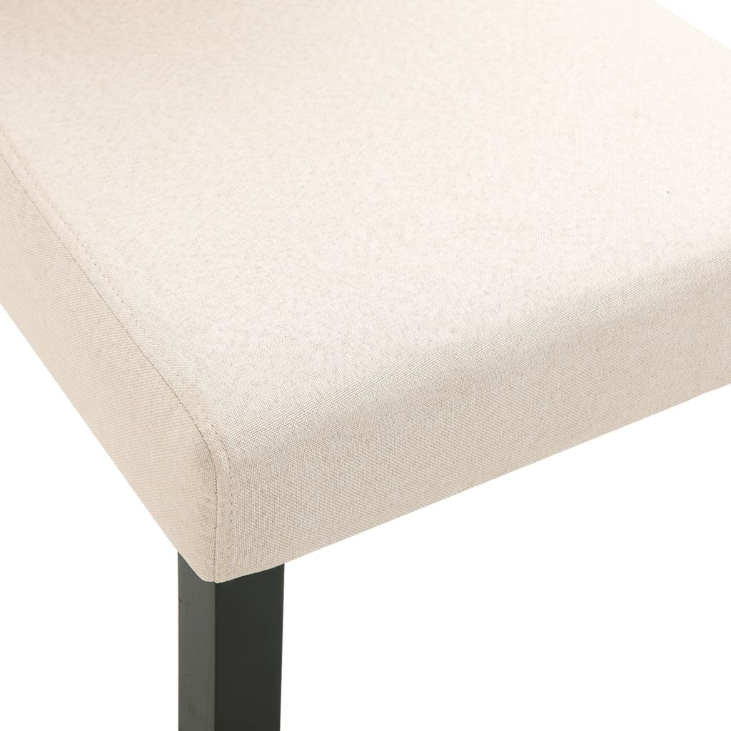 vidaXL Dining Chairs Accent Side Chair with Solid Wood Legs for Kitchen Fabric-2