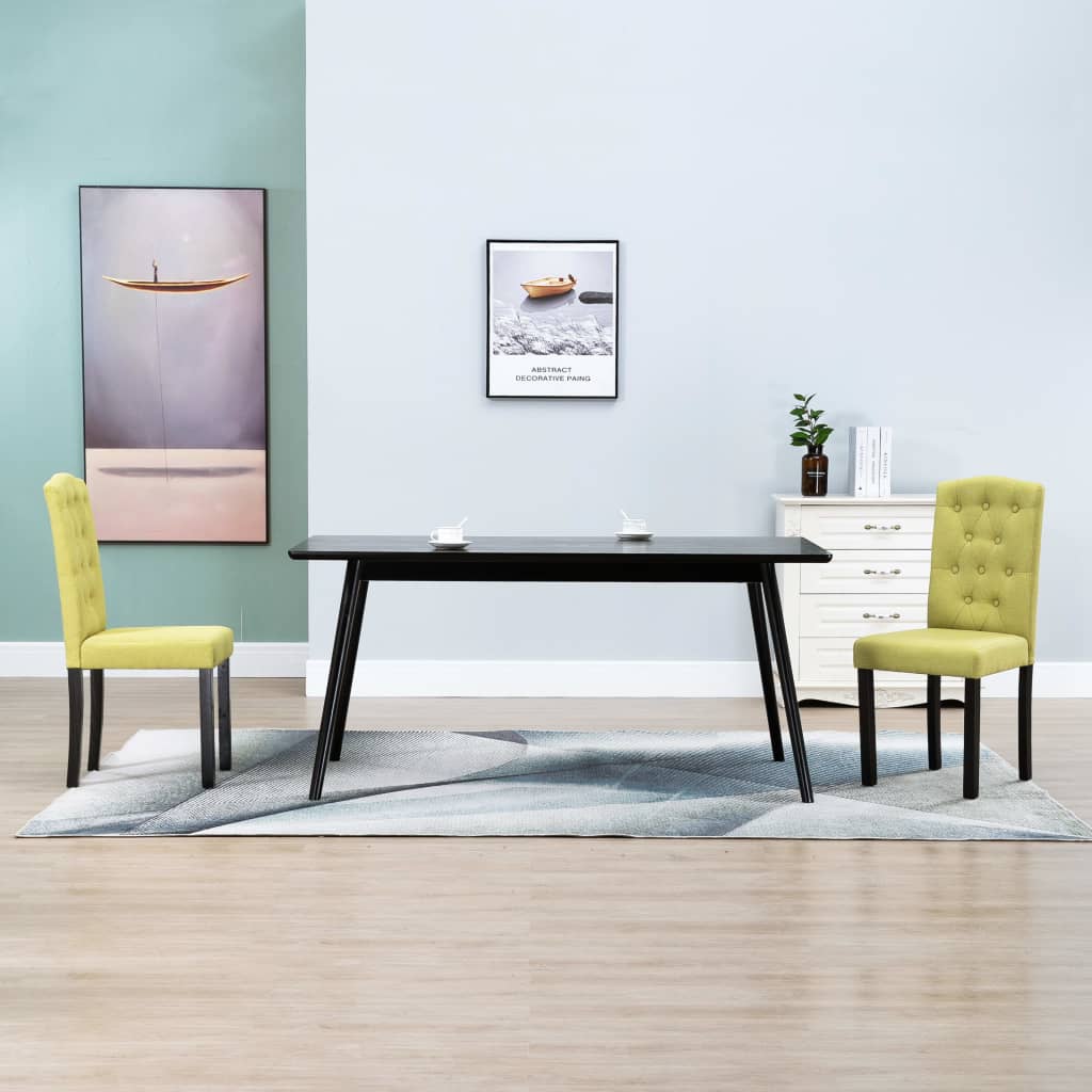vidaXL Dining Chairs Accent Side Chair with Solid Wood Legs for Kitchen Fabric-12
