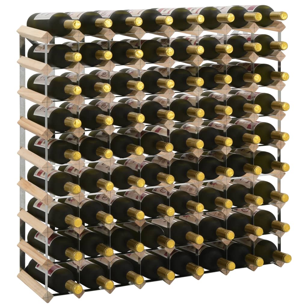 vidaXL Countertop Wine Rack Bottle Holder Wine Storage Organizer Solid Wood-6
