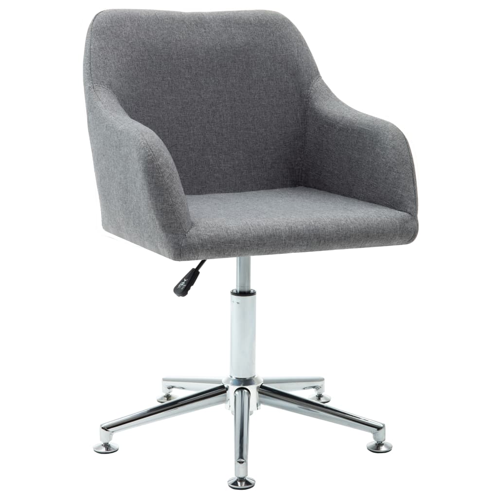 vidaXL Dining Chair 360 Degrees Swivel Accent Desk Chair with Arms Fabric-1