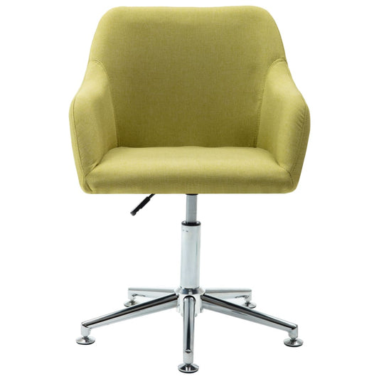 vidaXL Dining Chair 360 Degrees Swivel Accent Desk Chair with Arms Fabric-0