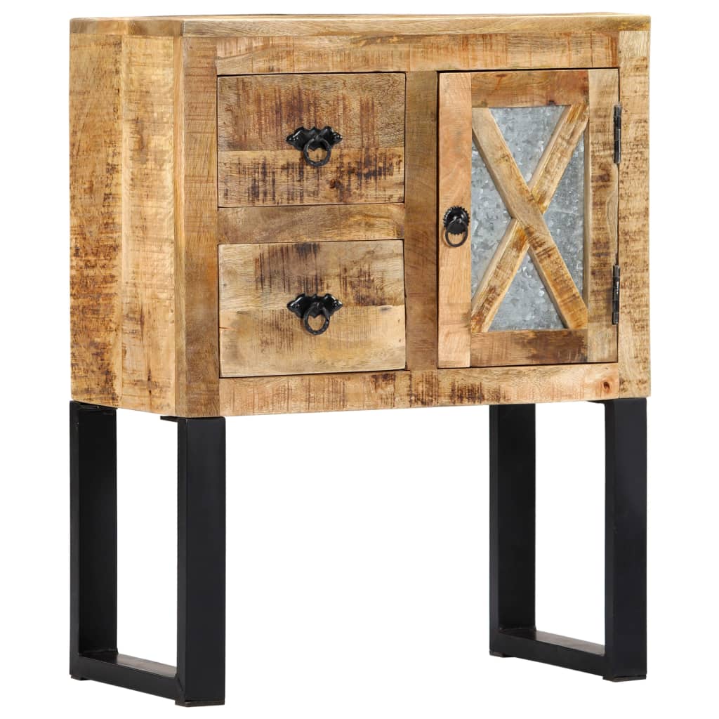 vidaXL Sideboard Cupboard with 2 Doors Buffet Storage Cabinet Rough Mango Wood-2