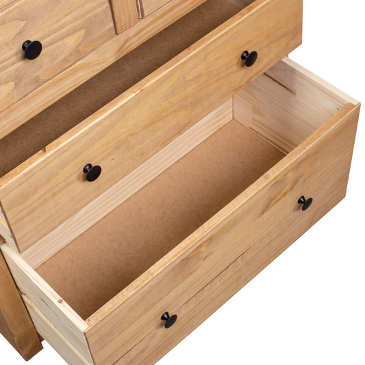 vidaXL Sideboard Drawer Cupboard for Bedroom Storage Cabinet Pine Panama Range-0