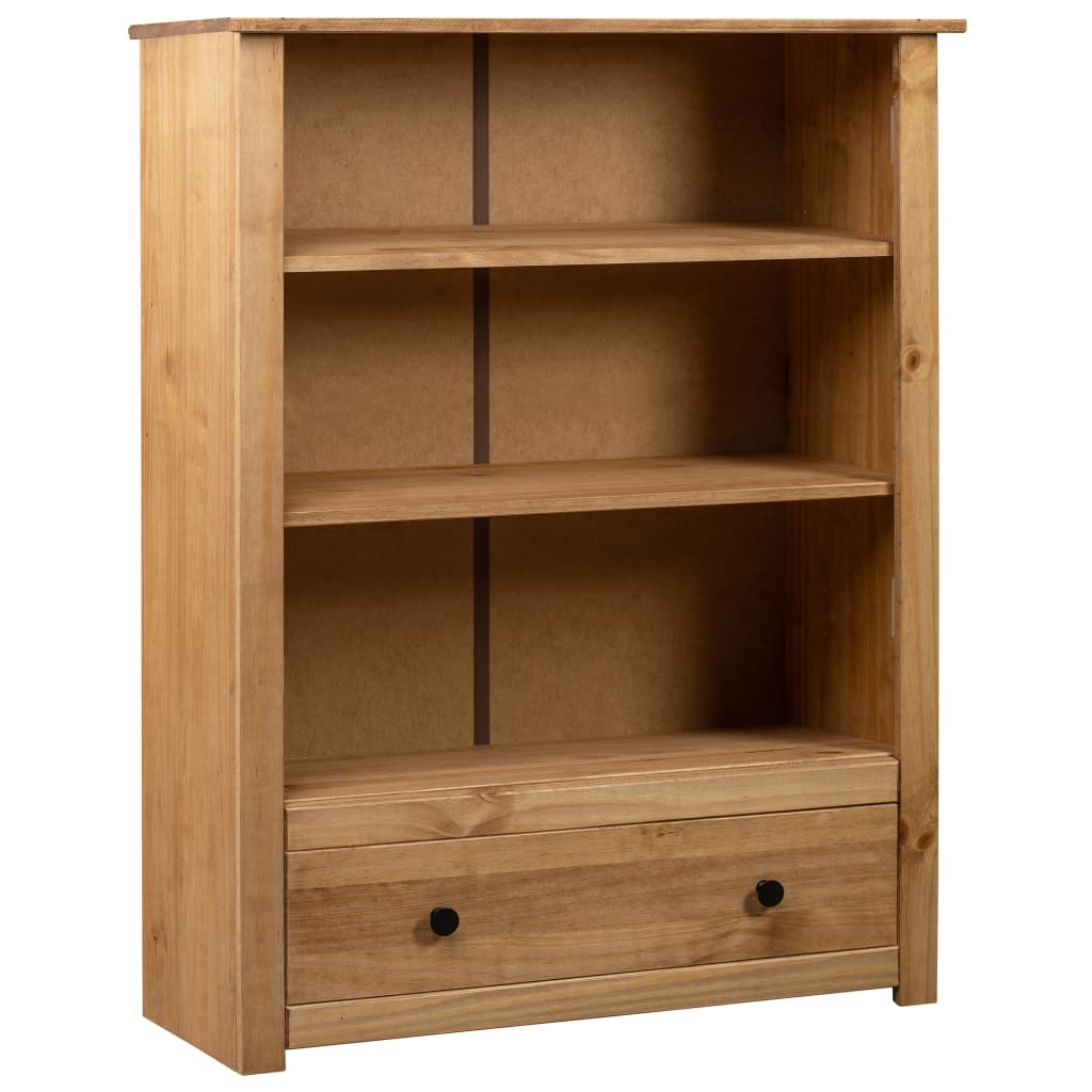 vidaXL Bookshelf Bookcase Decor Shelving Unit Solid Wood Pine Panama Range