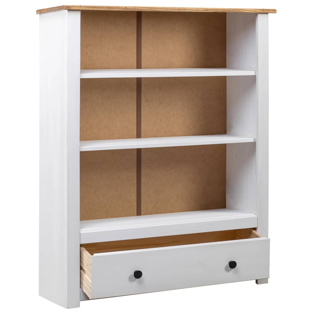 vidaXL Bookshelf Bookcase Decor Shelving Unit Solid Wood Pine Panama Range