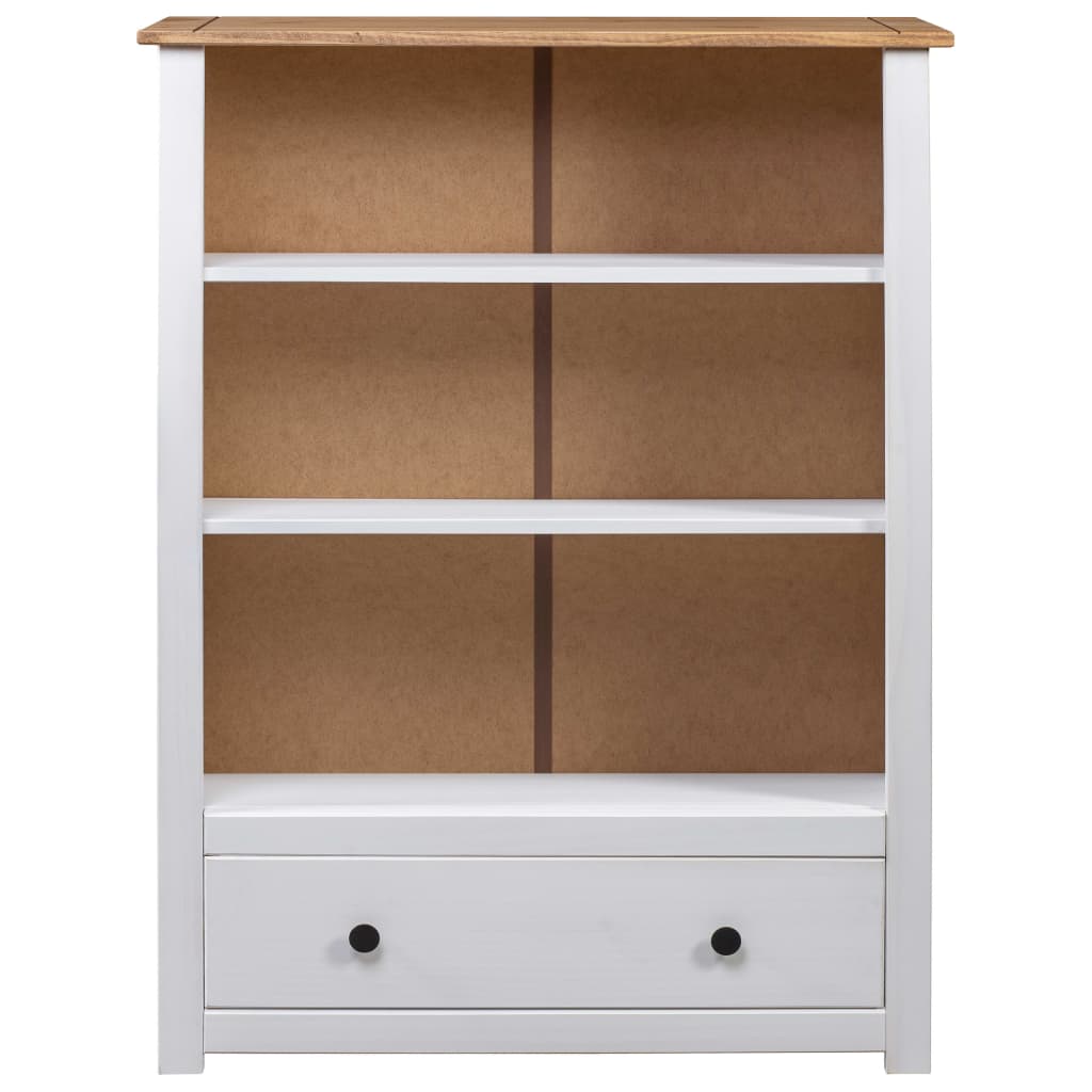 vidaXL Bookshelf Bookcase Decor Shelving Unit Solid Wood Pine Panama Range