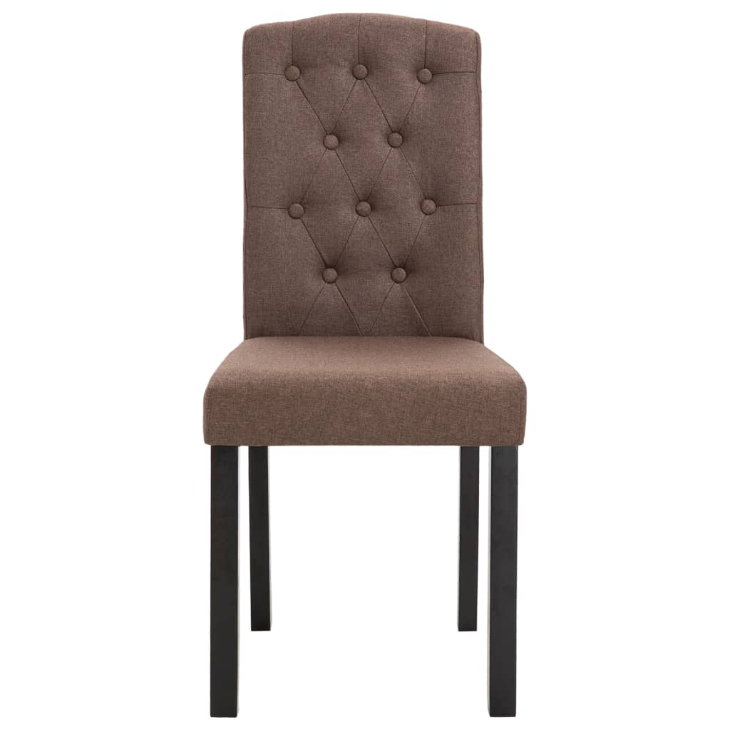 vidaXL Dining Chairs Accent Side Chair with Solid Wood Legs for Kitchen Fabric-3