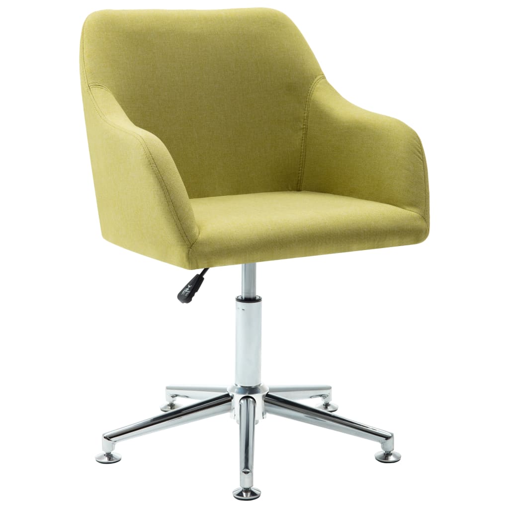 vidaXL Dining Chair 360 Degrees Swivel Accent Desk Chair with Arms Fabric-2