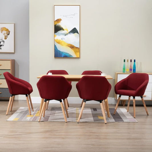 vidaXL Dining Chair Accent Upholstered Arm Chair with Solid Wood Legs Fabric-20