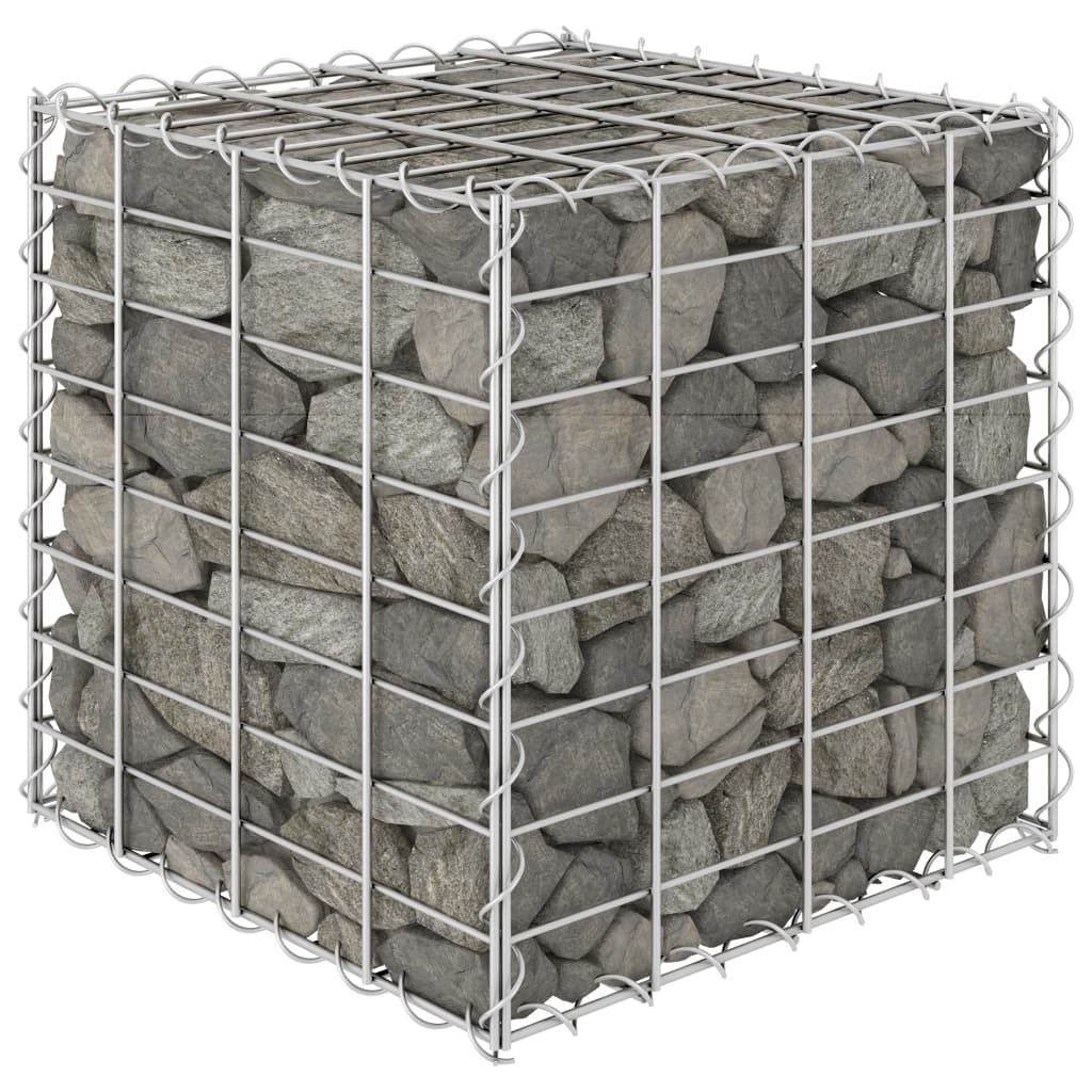 vidaXL Cube Gabion Raised Bed Steel Wire Basket Pot Garden Planter Multi Sizes-6