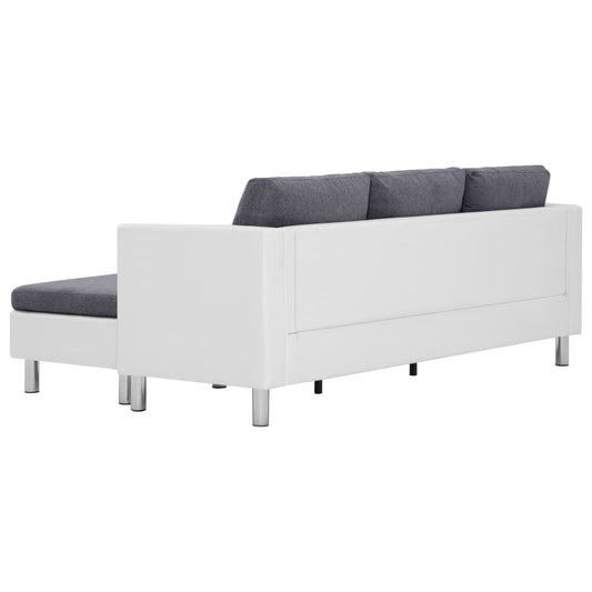 vidaXL Sofa Upholstered Sectional 3 Seater Sofa with Cushions Faux Leather-0