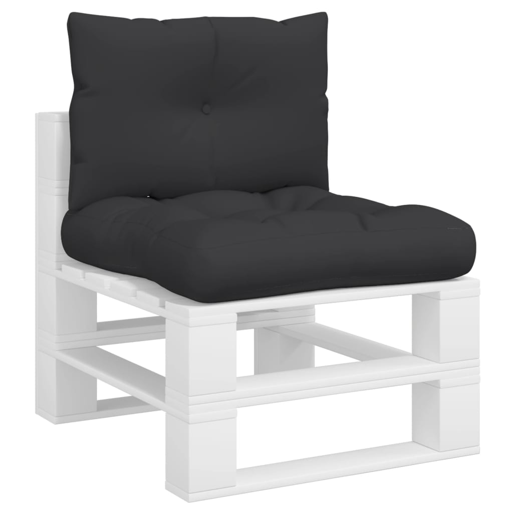 vidaXL Pallet Cushions 2 pcs Black Fabric-2