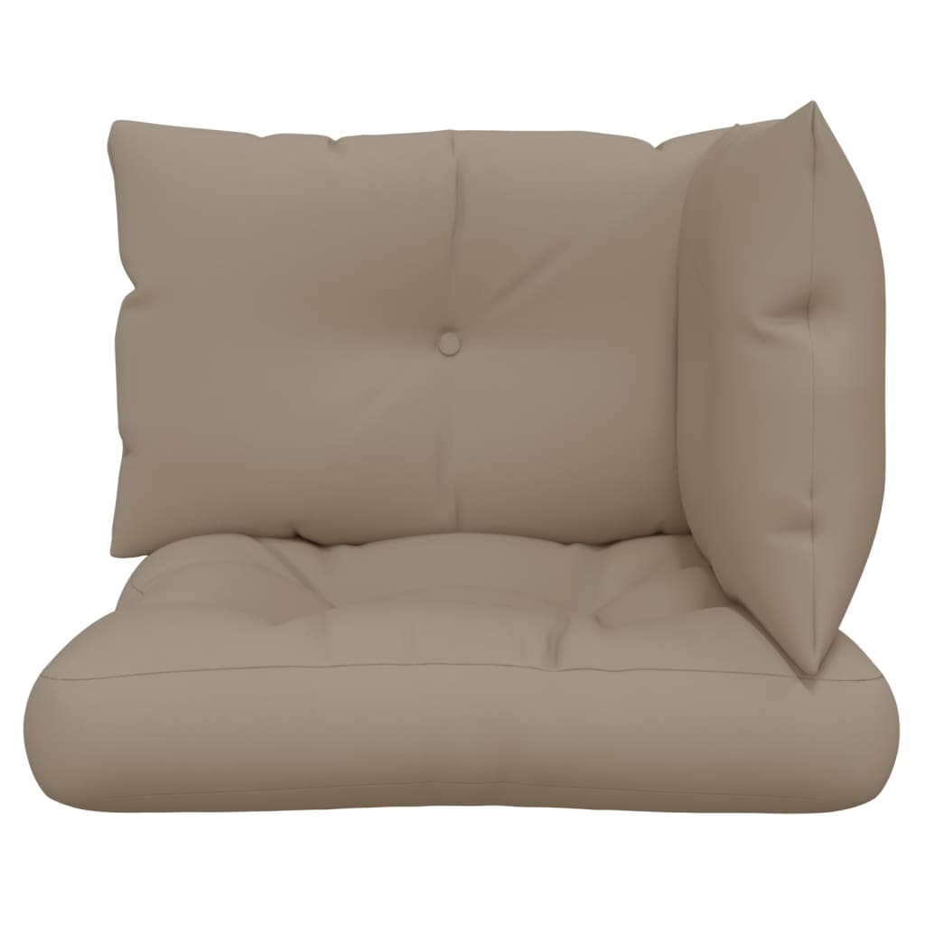 vidaXL Pallet Cushions 3 pcs Taupe Fabric-3