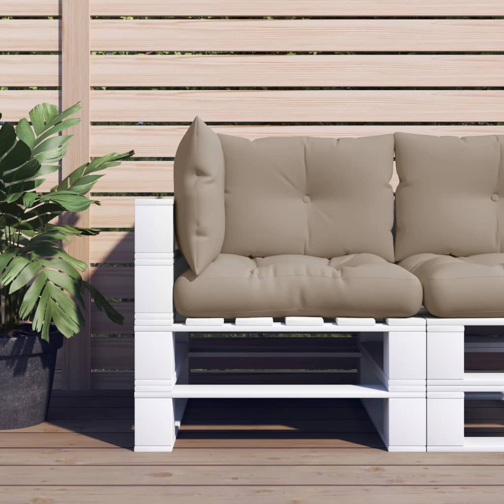 vidaXL Pallet Cushions 3 pcs Taupe Fabric-0