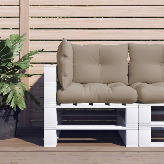 vidaXL Pallet Cushions 3 pcs Taupe Fabric-0