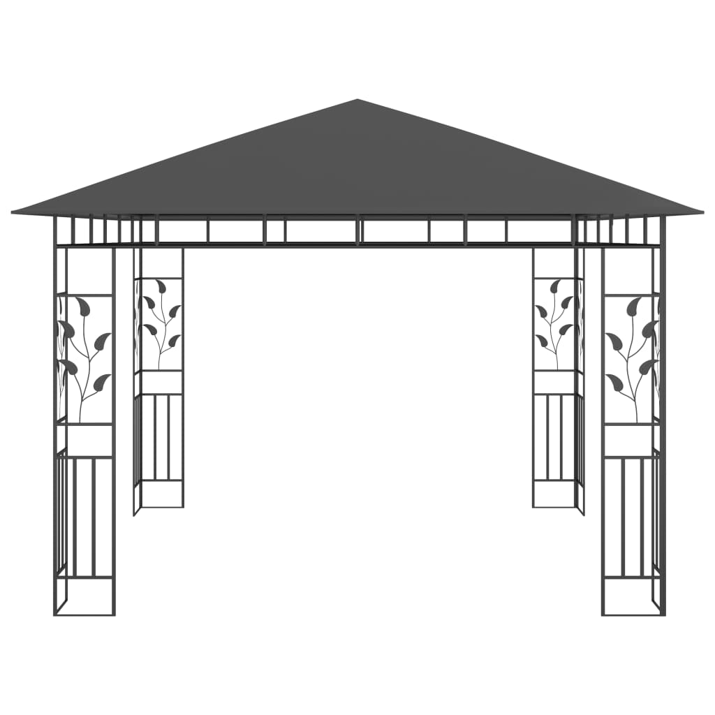 vidaXL Gazebo Outdoor Canopy Wedding Tent Patio Pavilion with Mosquito Net-3