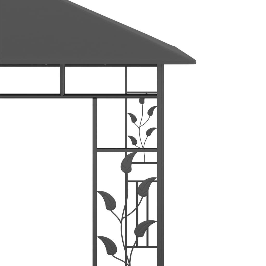 vidaXL Gazebo Outdoor Canopy Wedding Tent Patio Pavilion with Mosquito Net-2