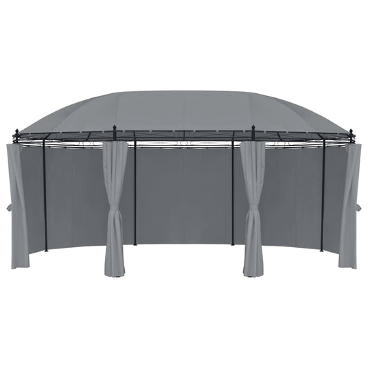 vidaXL Gazebo with Curtains 204.7"x137.4"x100.4" Anthracite-0