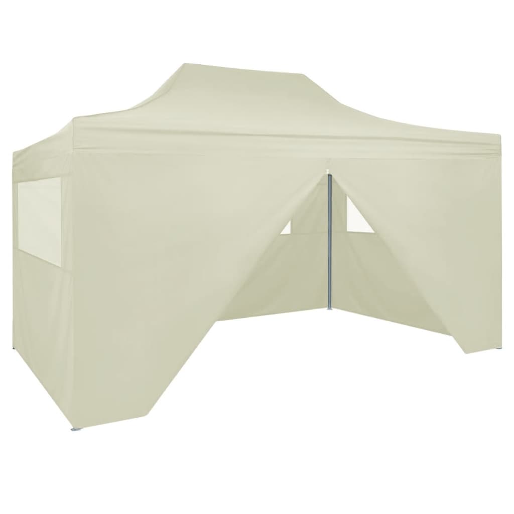 vidaXL Party Tent Outdoor Canopy Folding Patio Gazebo with 4 Sidewalls Steel-1