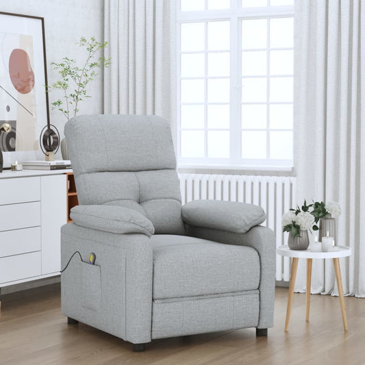 vidaXL Massage Chair Leisure Adjustable Chair for Home Theater Cinema Fabric-10