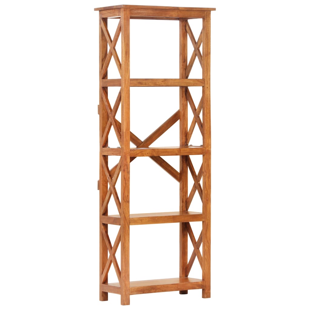 vidaXL Bookshelf Book Rack Standing Shelves Wall Bookcase Solid Wood Acacia-1