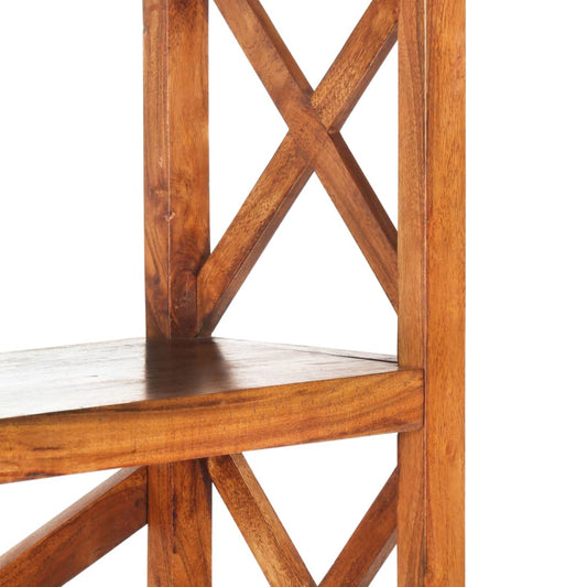 vidaXL Bookshelf Book Rack Standing Shelves Wall Bookcase Solid Wood Acacia-0