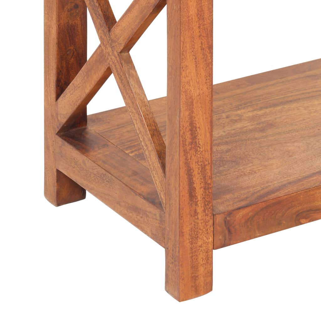 vidaXL Bookshelf Book Rack Standing Shelves Wall Bookcase Solid Wood Acacia-2