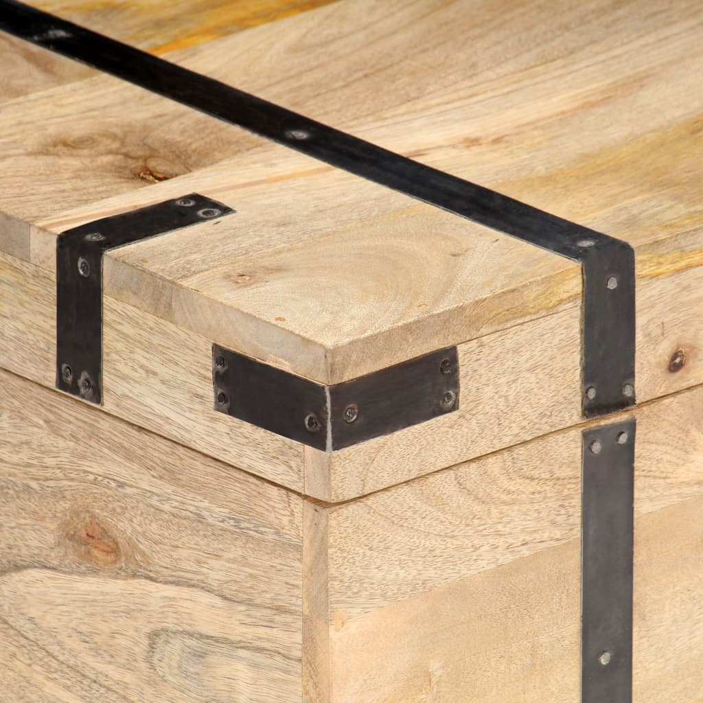 vidaXL Chest 35.4"x15.7"x15.7" Solid Mango Wood-1