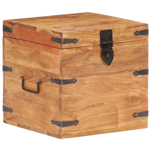 vidaXL Chest Bench Hall Wooden Cabinet Storage Box Trunk Solid Wood Acacia-0