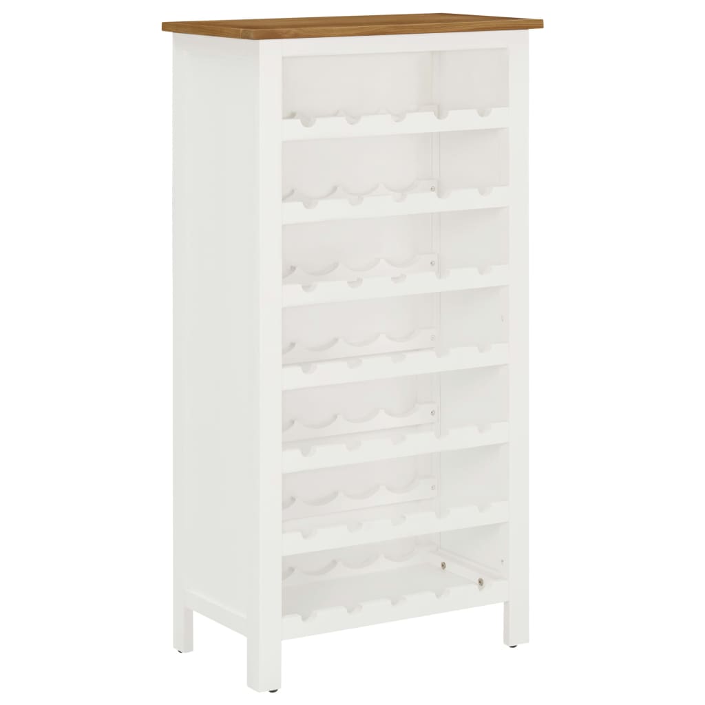 vidaXL Wine Cabinet Bottle Holder Floor Wine Cabinet Organizer Solid Oak Wood-4
