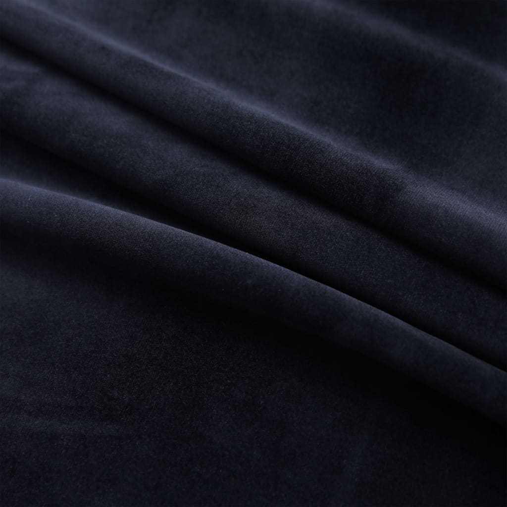 vidaXL Curtains 2 Pcs Roller Blackout Curtains Window Blinds with Rings Velvet-6
