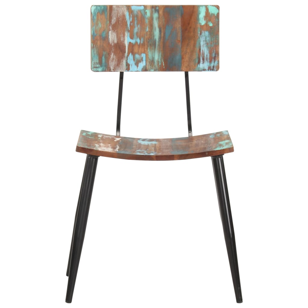 vidaXL Dining Chairs 4 pcs Solid Reclaimed Wood-3