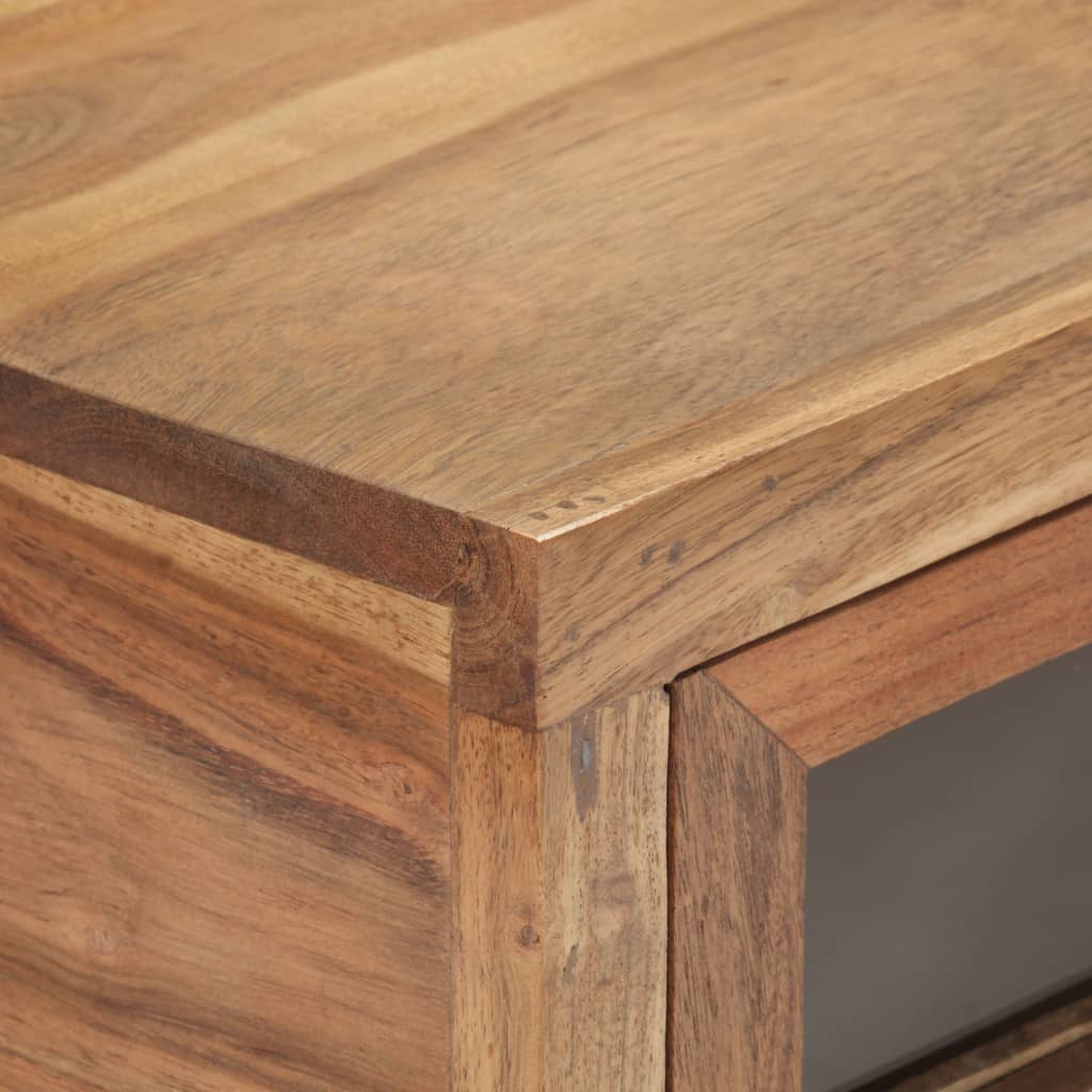 vidaXL Console Table 35.4"x13.8"x29.9" Solid Acacia Wood-1