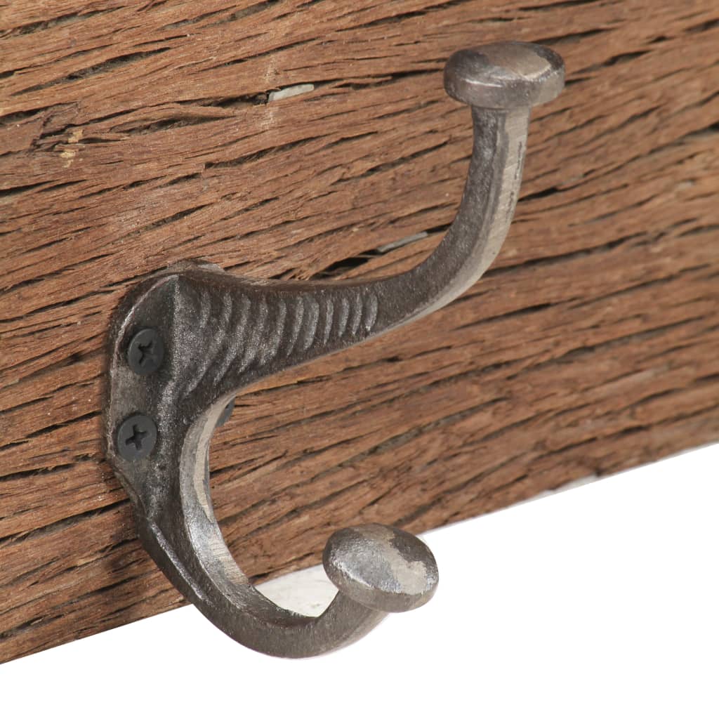 vidaXL Hall Hanger with 5 Hooks 39.4"x1"x5.9" Solid Reclaimed Wood-1