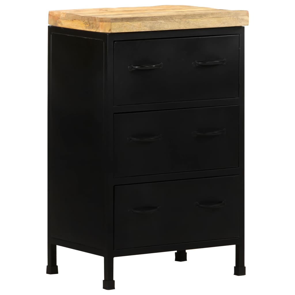 vidaXL Sideboard 18.5"x13.8"x29.9" Rough Mango Wood-1