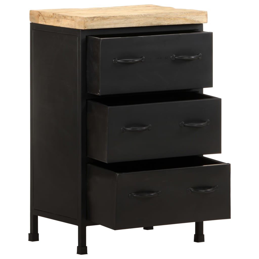 vidaXL Sideboard 18.5"x13.8"x29.9" Rough Mango Wood-2