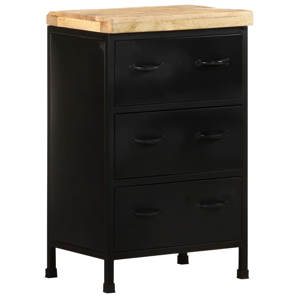 vidaXL Sideboard 18.5"x13.8"x29.9" Rough Mango Wood-0