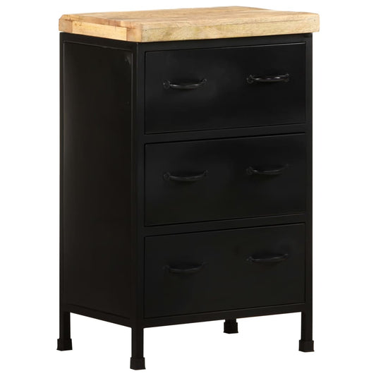 vidaXL Sideboard 18.5"x13.8"x29.9" Rough Mango Wood-0