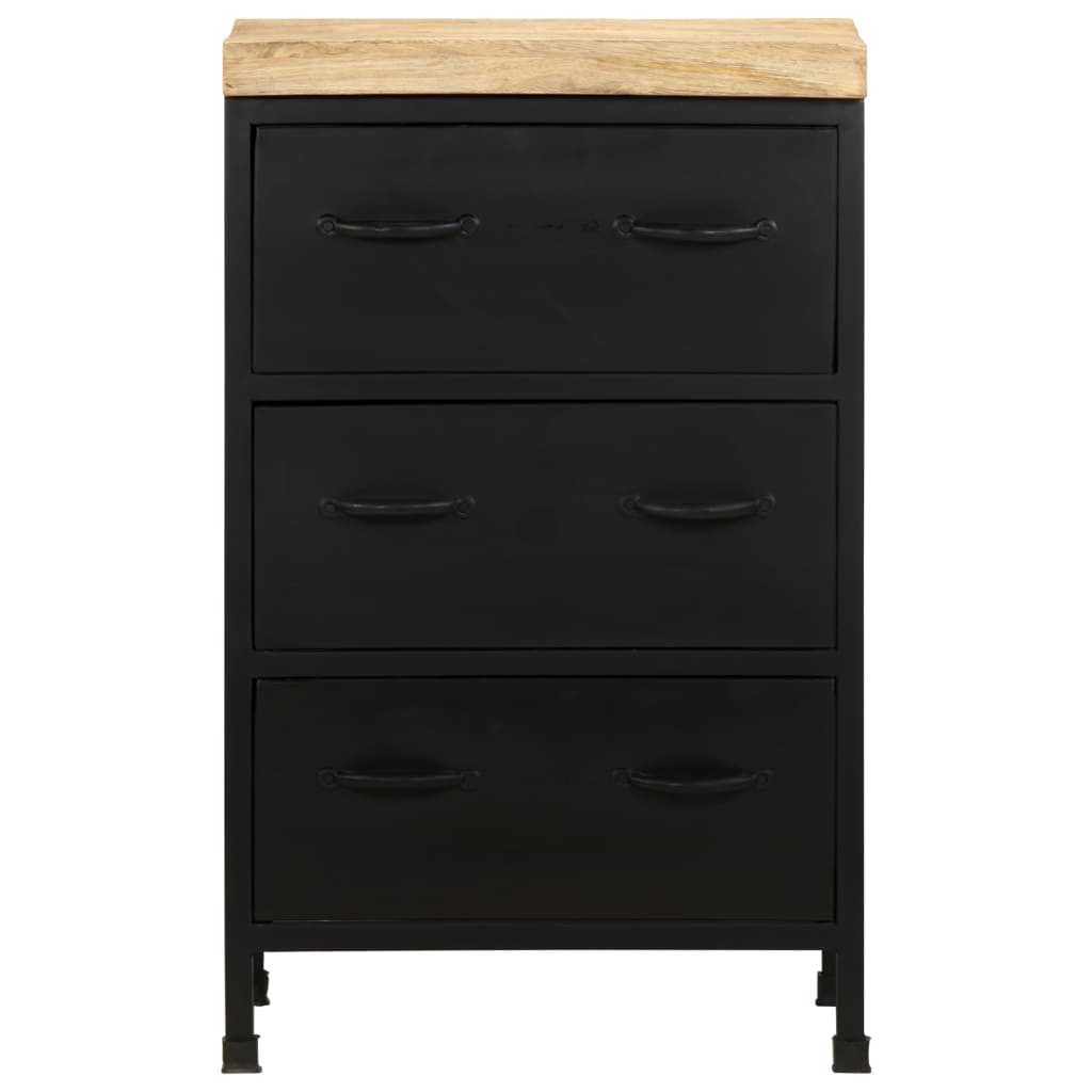 vidaXL Sideboard 18.5"x13.8"x29.9" Rough Mango Wood-3