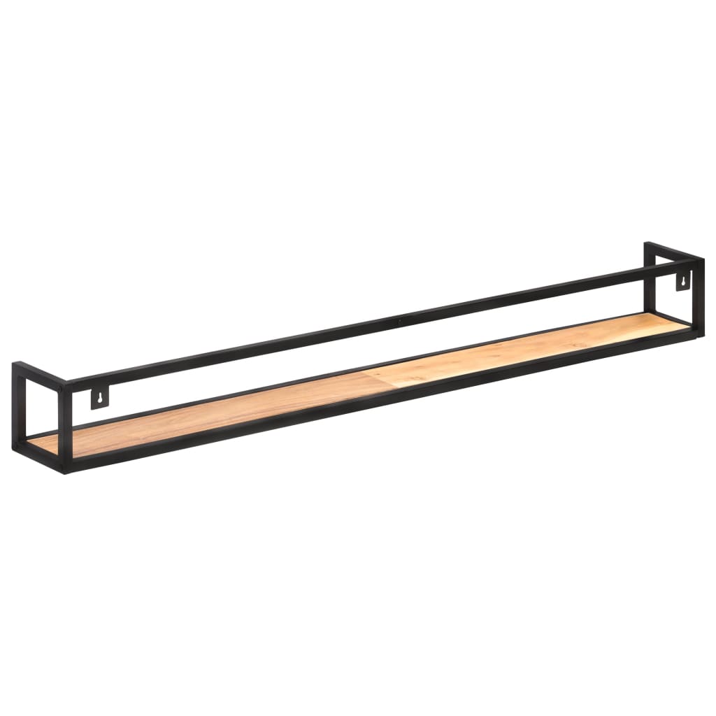 vidaXL Wall Shelves 2 pcs 63" Solid Acacia Wood-2